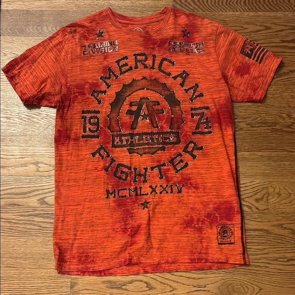 American Fighter Men's Red Graphic T-Shirt